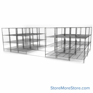High Density Wire Shelving  -49891-6U-10L-36D SMS-08-V45-49891-6U-10L-36D