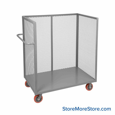 Three Sided Cart 48''W x 24''D x 57''H - T1-2448-6PY SMS-02-V87-HT1-2448-6PPY