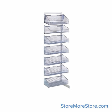 Wire Basket Shelving 17.38''W x 12''D x 70''H - WS70-SS18AD-7S SMS-08-V45-WS70-SS18AD-7S