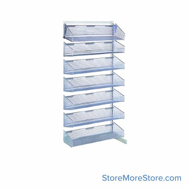 Wire Basket Shelving 35.5''W x 12''D x 70''H - WS70-SS36AD-7S-W SMS-08-V45-WS70-SS36AD-7S-W