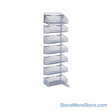 Wire Basket Shelving 17.38''W x 12''D x 70''H - WS70-SS18AD-7S-STDS SMS-08-V45-WS70-SS18AD-7S-STDS