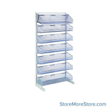 Wire Basket Shelving 35.5''W x 12''D x 70''H - WS70-SS36-7S-STDS SMS-08-V45-WS70-SS36-7S-STDS