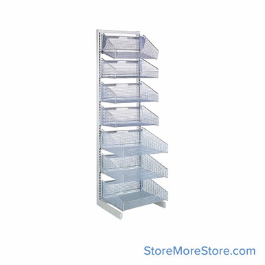 Wire Basket Shelving 17.38''W x 18''D x 70''H - WS70-SS18-4S3L SMS-08-V45-WS70-SS18-4S3L