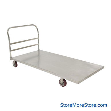 Stainless Steel Platform Truck 72''W x 36''D x 9.5''H - SSPT-3672 SMS-09-V46-SSPT-3672