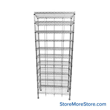 Steel Shoe Rack 60''W x 14''D x 86''H - SR1460C SMS-08-V69-SR1460C