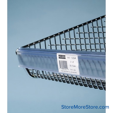 Wire Basket Label Holder 34.5''W x 0.01''D x 1.38''H - HBL345C SMS-08-V45-HBL345C
