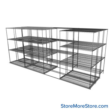 Sliding Wire Shelving 203''W x 58''D x 78''H - LAT-1848-43-T SMS-08-01-V94-LAT-1848-43-T