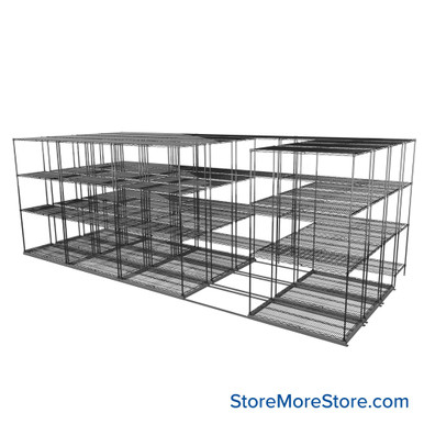 Sliding Wire Shelving 223''W x 78''D x 90''H - LAT-2142-54-Q SMS-08-01-V94-LAT-2142-54-Q