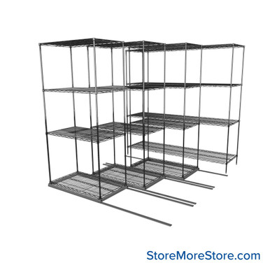 Sliding Wire Shelving 78''W x 90''D x 78''H - LAT-2136-21-Q SMS-08-01-V94-LAT-2136-21-Q