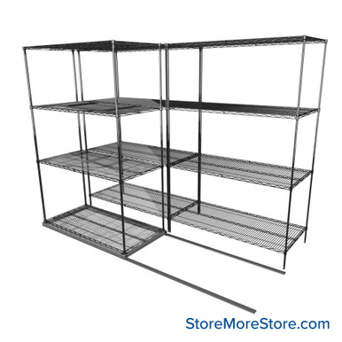 Sliding Wire Shelving 102''W x 50''D x 78''H - LAT-2448-21 SMS-08-01-V94-LAT-2448-21