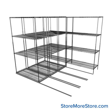 Sliding Wire Shelving 90''W x 78''D x 78''H - LAT-1842-21-Q SMS-08-01-V94-LAT-1842-21-Q
