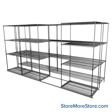 Sliding Wire Shelving 146''W x 44''D x 78''H - LAT-2136-43 SMS-08-01-V94-LAT-2136-43
