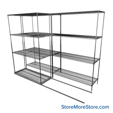 Sliding Wire Shelving 102''W x 38''D x 78''H - LAT-1848-21 SMS-08-01-V94-LAT-1848-21
