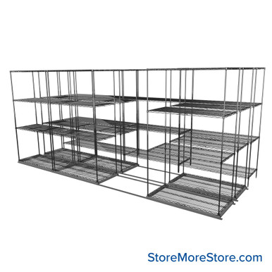 Sliding Wire Shelving 179''W x 67''D x 78''H - LAT-2142-43-T SMS-08-01-V94-LAT-2142-43-T