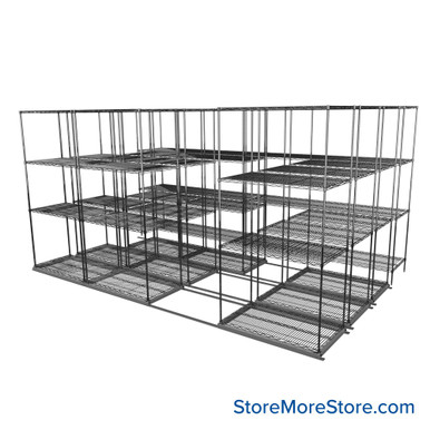 Sliding Wire Shelving 146''W x 78''D x 90''H - LAT-2136-43-Q SMS-08-01-V94-LAT-2136-43-Q