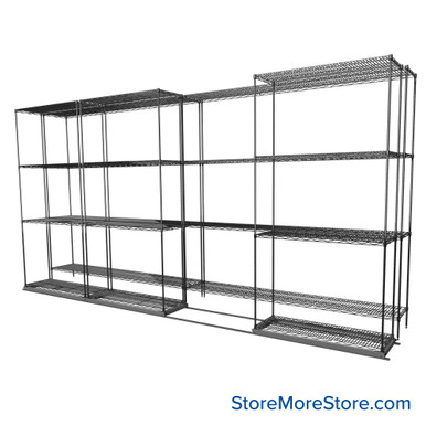 Sliding Wire Shelving 146''W x 30''D x 78''H - LAT-1436-43 SMS-08-01-V94-LAT-1436-43