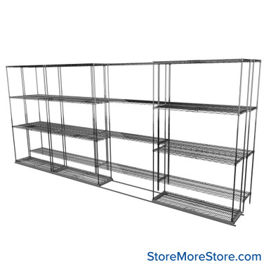 Sliding Wire Shelving 179''W x 30''D x 78''H - LAT-1442-43 SMS-08-01-V94-LAT-1442-43