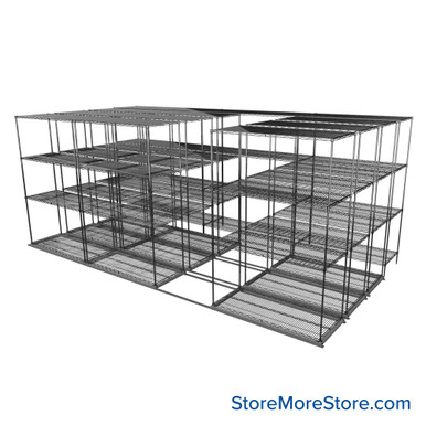 Sliding Wire Shelving 203''W x 78''D x 90''H - LAT-2148-43-Q SMS-08-01-V94-LAT-2148-43-Q