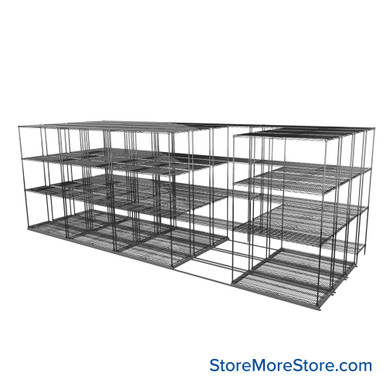 Sliding Wire Shelving 223''W x 78''D x 78''H - LAT-1842-54-Q SMS-08-01-V94-LAT-1842-54-Q