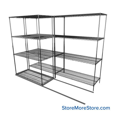 Sliding Wire Shelving 102''W x 44''D x 78''H - LAT-2148-21-ZN SMS-08-01-V94-LAT-2148-21-ZN