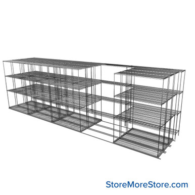 Sliding Wire Shelving 253''W x 62''D x 78''H - LAT-1448-54-Q SMS-08-01-V94-LAT-1448-54-Q