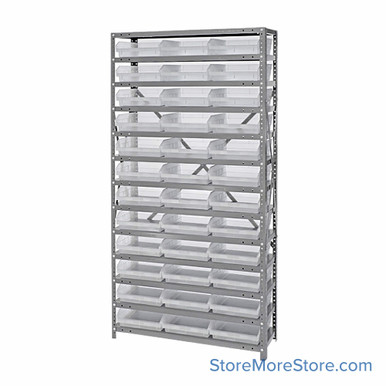 Bin Storage Shelves 36''W x 18''D x 75''H - 1875-110CL SMS-08-V45-1875-110CL