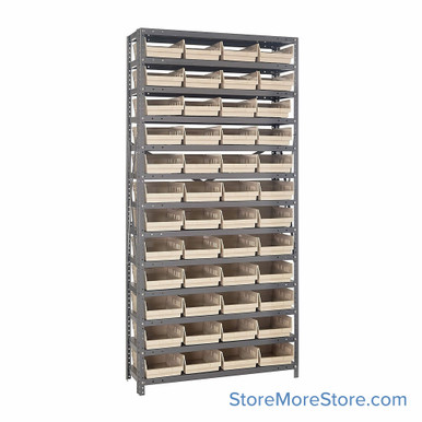 Bin Storage Shelves 36''W x 18''D x 75''H - 1875-108IV SMS-08-V45-1875-108IV