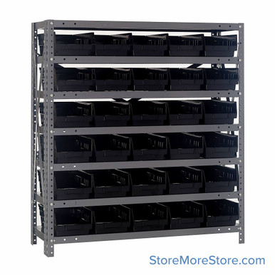 Bin Storage Shelves 36''W x 18''D x 39''H - 1839-104BK SMS-08-V45-1839-104BK