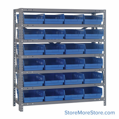 Bin Storage Shelves 36''W x 18''D x 39''H - 1839-108BL SMS-08-V45-1839-108BL