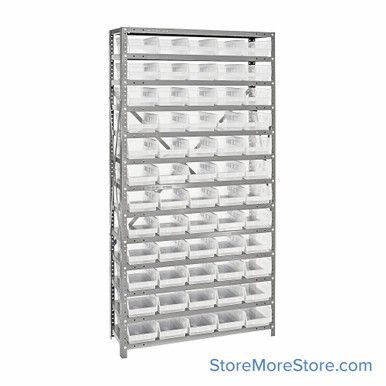 Bin Storage Shelves 36''W x 12''D x 75''H - 1275-102CL SMS-08-V45-1275-102CL