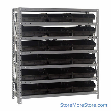Bin Storage Shelves 36''W x 18''D x 39''H - 1839-110BK SMS-08-V45-1839-110BK