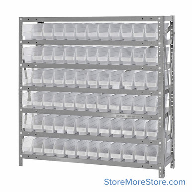 Bin Storage Shelves 36''W x 12''D x 39''H - 1239-100CL SMS-08-V45-1239-100CL