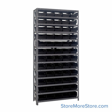 Bin Storage Shelves 36''W x 18''D x 75''H - 1875-104BK SMS-08-V45-1875-104BK