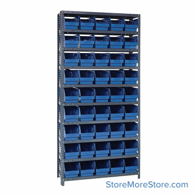 Bin Storage Shelves 36''W x 18''D x 75''H - 1875-104BL SMS-08-V45-1875-104BL