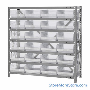 Bin Storage Shelves 36''W x 12''D x 39''H - 1239-107CL SMS-08-V45-1239-107CL