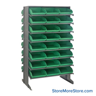 Storage Shelves with Bins 36''W x 36''D x 60''H - QPRD-110GN SMS-08-V45-QPRD-110GN