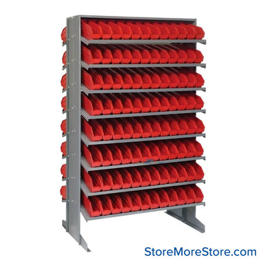 Storage Shelves with Bins 36''W x 24''D x 60''H - QPRD-100RD SMS-08-V45-QPRD-100RD