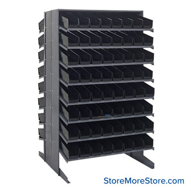 Storage Shelves with Bins 36''W x 36''D x 60''H - QPRD-103BK SMS-08-V45-QPRD-103BK