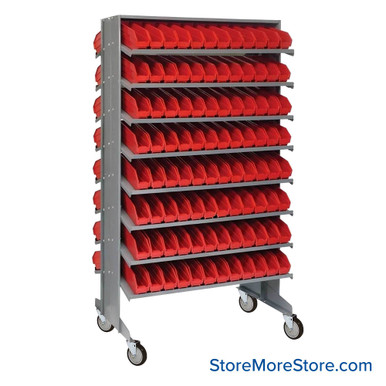 Storage Shelves with Bins 36''W x 24''D x 60''H - QPRD-100RD-W SMS-08-V45-QPRD-100RD-W