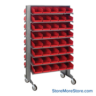 Storage Shelves with Bins 36''W x 36''D x 60''H - QPRD-104RD-W SMS-08-V45-QPRD-104RD-W