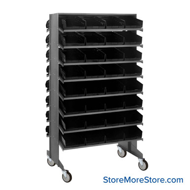 Storage Shelves with Bins 36''W x 36''D x 60''H - QPRD-108BK-W SMS-08-V45-QPRD-108BK-W