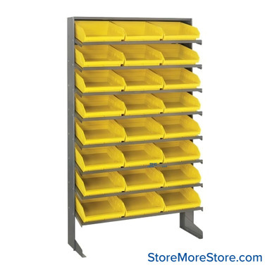 Storage Shelves with Bins 36''W x 12''D x 60''H - QPRS-109YL SMS-08-V45-QPRS-109YL