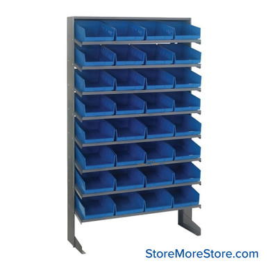 Storage Shelves with Bins 36''W x 12''D x 60''H - QPRS-107BL SMS-08-V45-QPRS-107BL