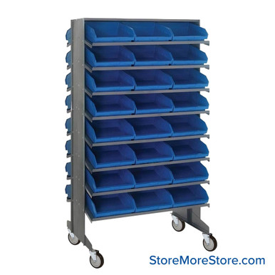 Storage Shelves with Bins 36''W x 24''D x 60''H - QPRD-109BL-W SMS-08-V45-QPRD-109BL-W