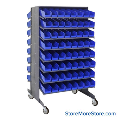 Storage Shelves with Bins 36''W x 36''D x 60''H - QPRD-103BL-W SMS-08-V45-QPRD-103BL-W