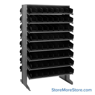 Storage Shelves with Bins 36''W x 24''D x 60''H - QPRD-101BK SMS-08-V45-QPRD-101BK