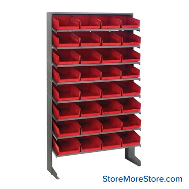 Storage Shelves with Bins 36''W x 12''D x 60''H - QPRS-107RD SMS-08-V45-QPRS-107RD