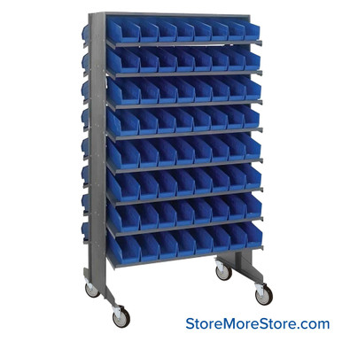 Storage Shelves with Bins 36''W x 24''D x 60''H - QPRD-101BL-W SMS-08-V45-QPRD-101BL-W