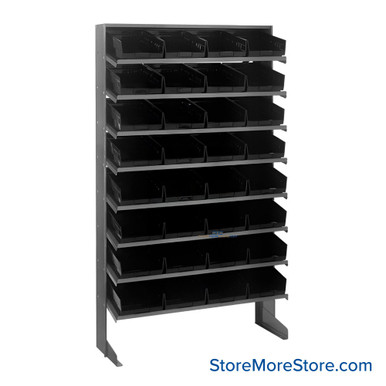 Storage Shelves with Bins 36''W x 18''D x 60''H - QPRS-108BK SMS-08-V45-QPRS-108BK