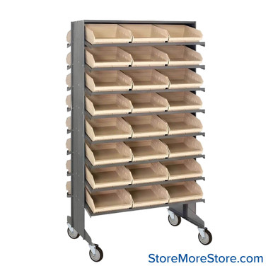 Storage Shelves with Bins 36''W x 24''D x 60''H - QPRD-109IV-W SMS-08-V45-QPRD-109IV-W